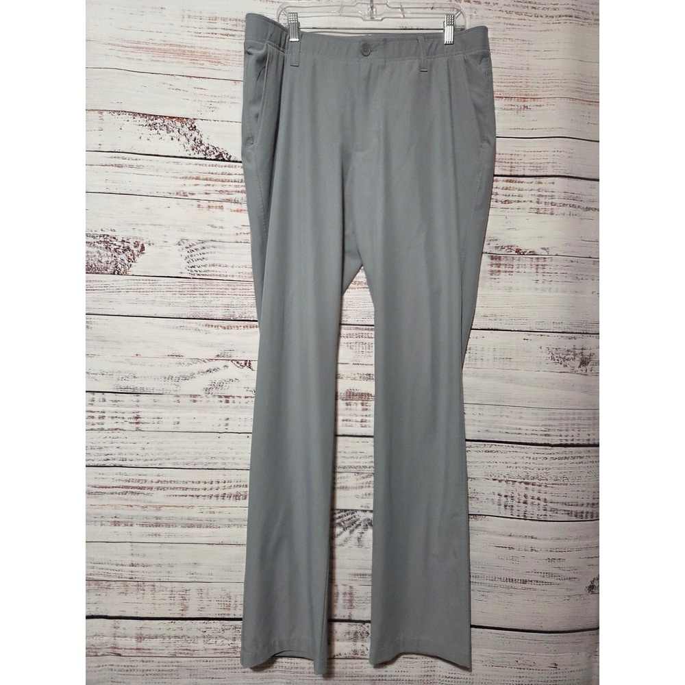 Under Armour Mens Gray Performance Golf Pants 38/36 Straight Leg Lightweight